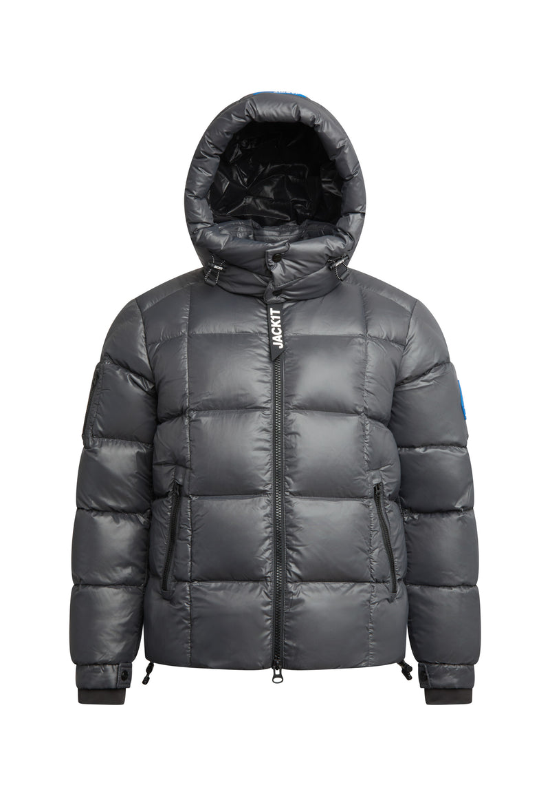 EZ Boxed Puffer Racer Jacket Lux