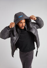 EZ Boxed Puffer Racer Jacket Lux