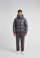 EZ Boxed Puffer Racer Jacket Lux