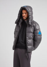 EZ Boxed Puffer Racer Jacket Lux