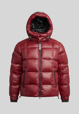 EZ Boxed Puffer Racer Jacket Lux Red