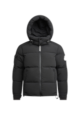 EZ Water Puffer Racer Jacket Matt Black flat lay swatch