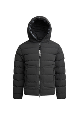 R4D Tramline Puffer Racer Jacket Matt Black flat lay swatch