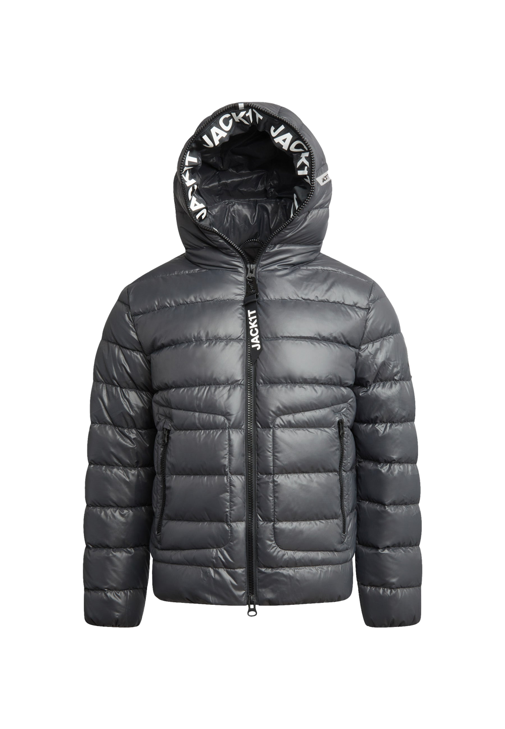 R4D Tramline Puffer Racer Jacket Lux Graphite flat lay swatch