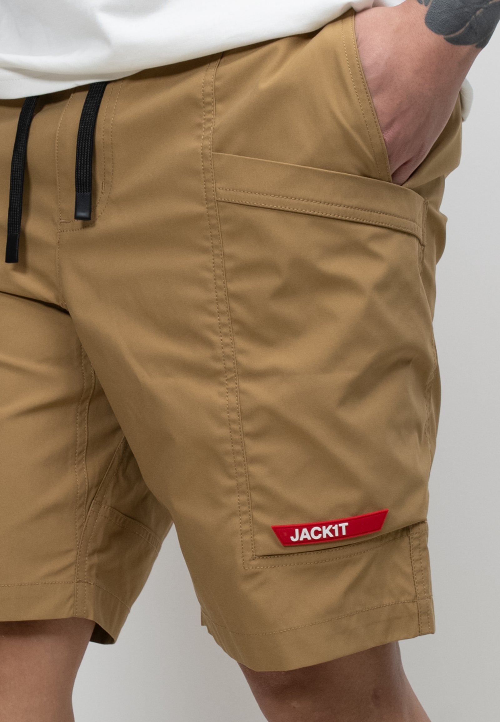 Lightweight men's sand summer shorts with elastic waist and relaxed fit, ideal for warm-weather comfort.