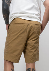 Men's sand summer shorts showcasing a relaxed fit and elasticated waist, ideal for warm weather.