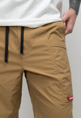 Men's sand summer shorts with elastic waist, side pocket, and relaxed fit for comfortable summer wear.