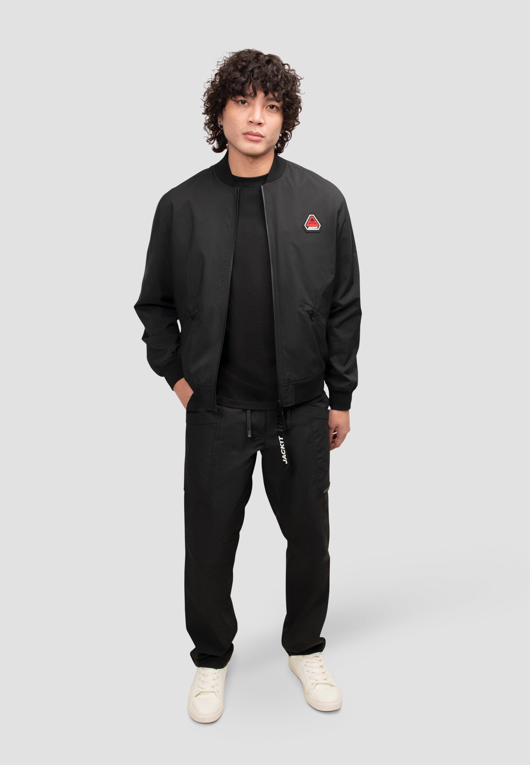 Mens black bomber jacket - Oberon Tech Bomber Jacket – JACK1T