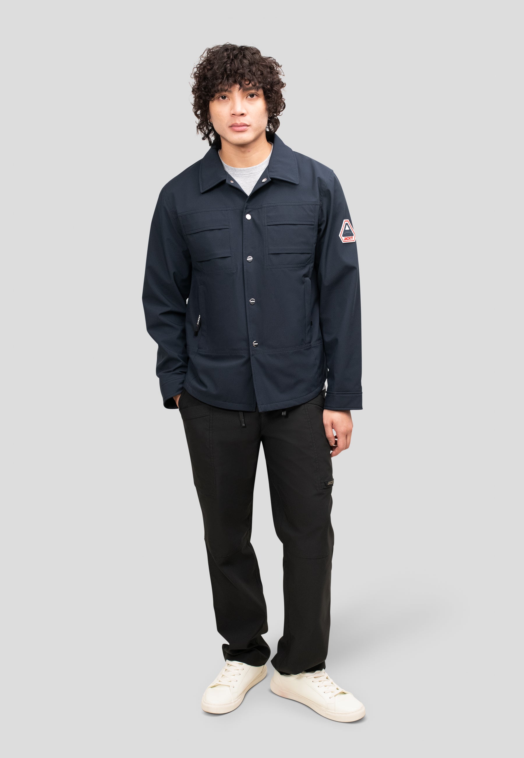 Mens Navy Shirt Jacket - Eden Shirt Jacket | JACK1T
