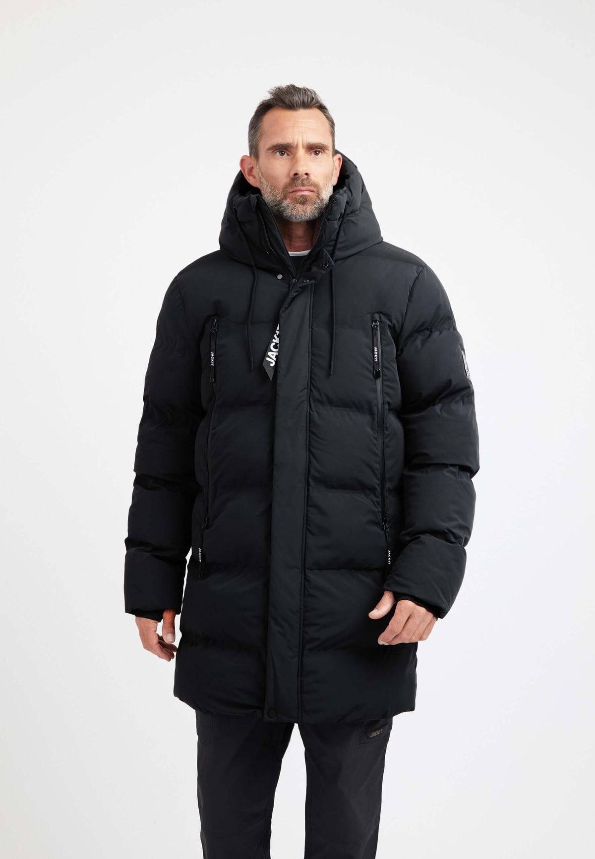 Supremo Coat Black styled shot by JACK1T