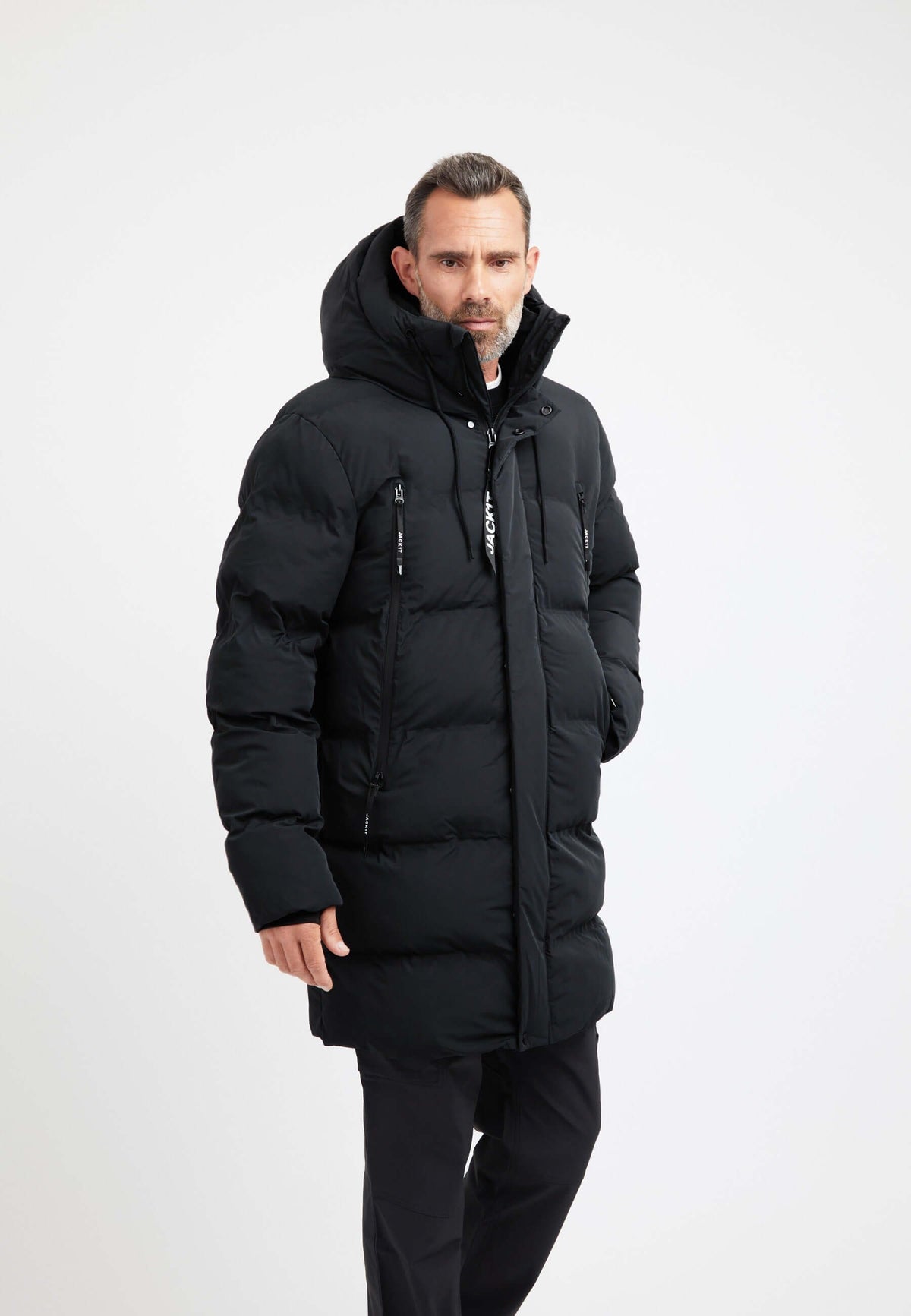 Supremo Coat Black styled shot by JACK1T