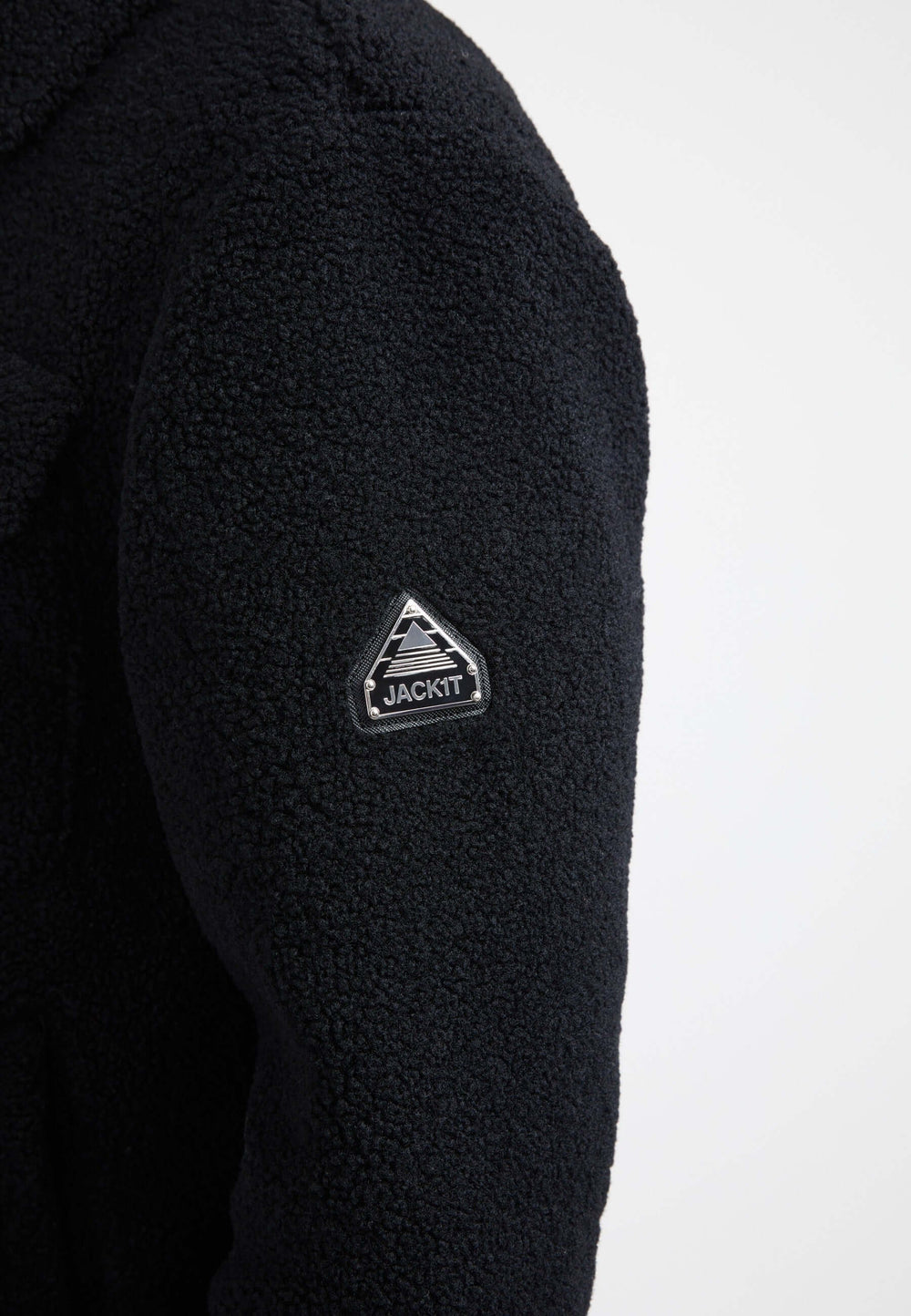 Sherpa Shirt Jacket Black detail shot by JACK1T