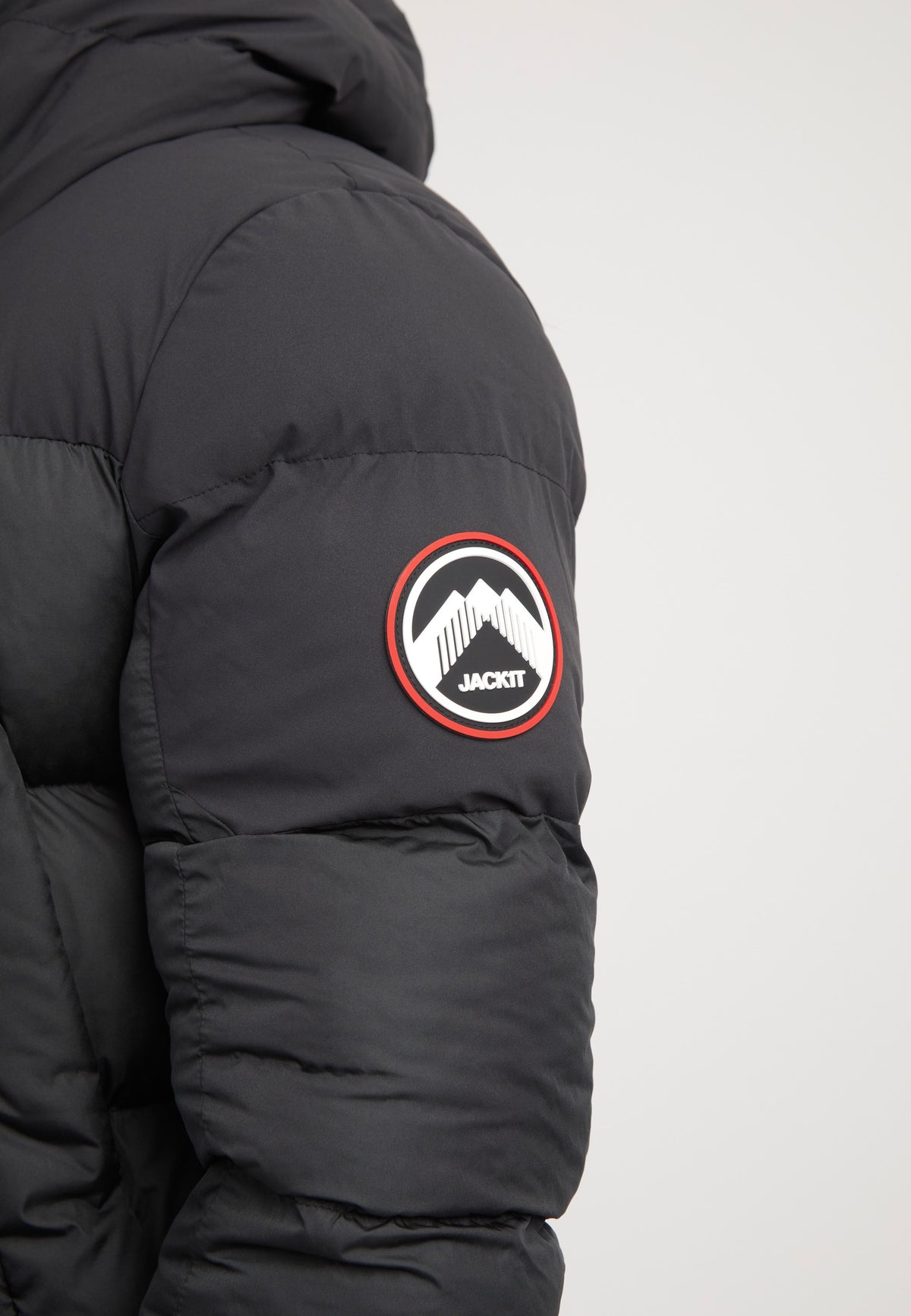 Luna Puffer Jacket Black detail shot by JACK1T