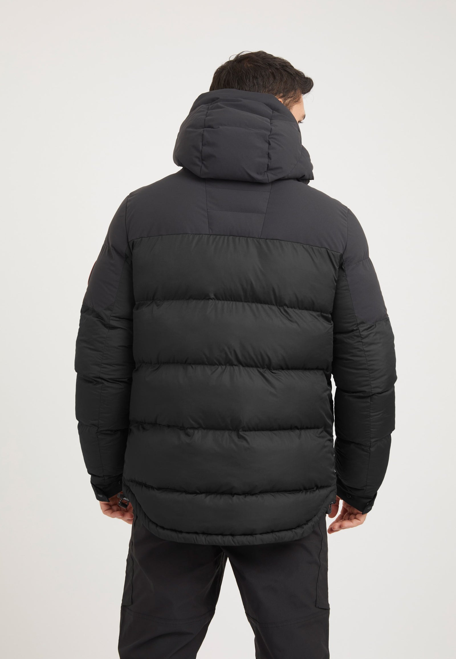 Luna Puffer Jacket Black on model full length by JACK1T