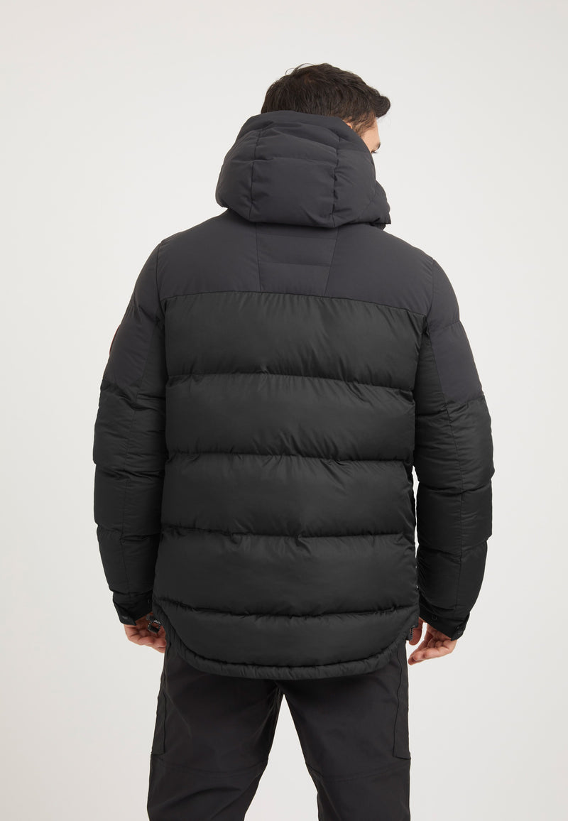 Luna Puffer Jacket Black on model full length by JACK1T