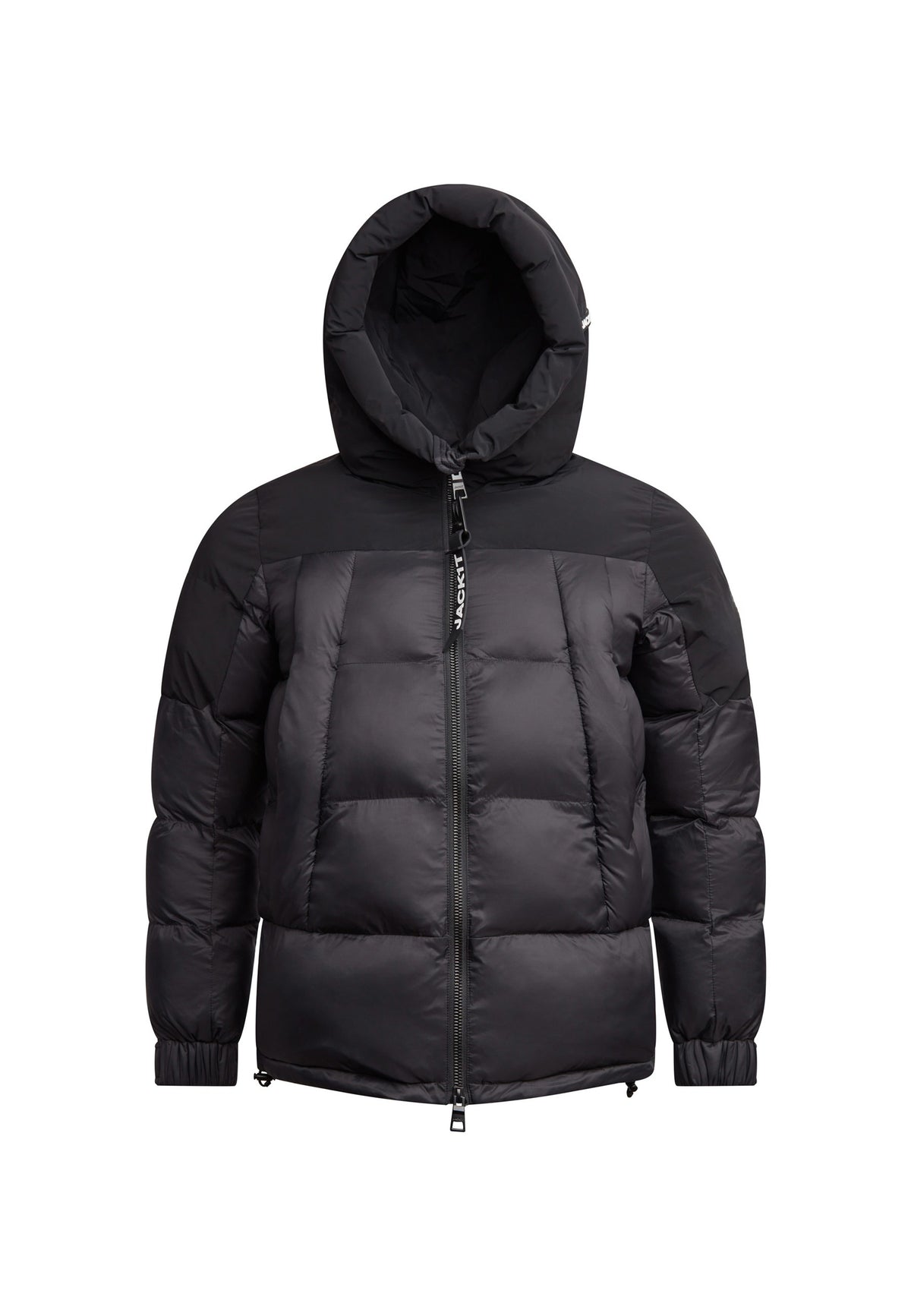 Luna Puffer Jacket Black flat lay swatch