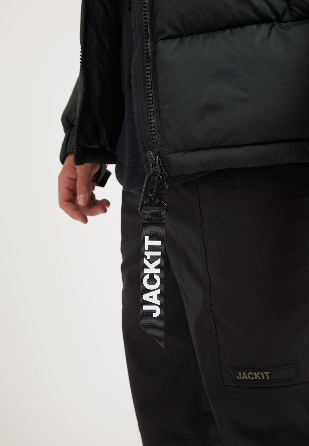 Luna Puffer Jacket Olive/Black detail shot by JACK1T