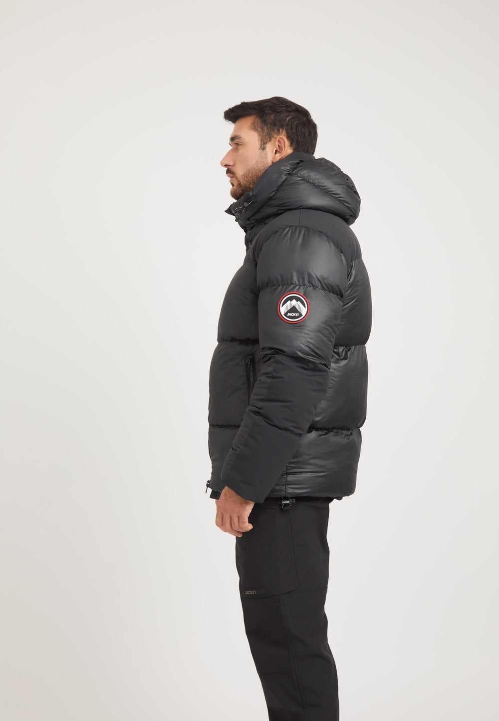 Expedition Parka Black/Black on model back view by JACK1T
