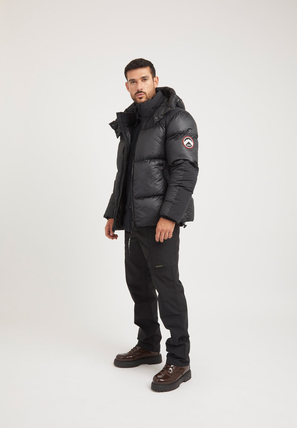 Expedition Parka Black/Black on model detail by JACK1T