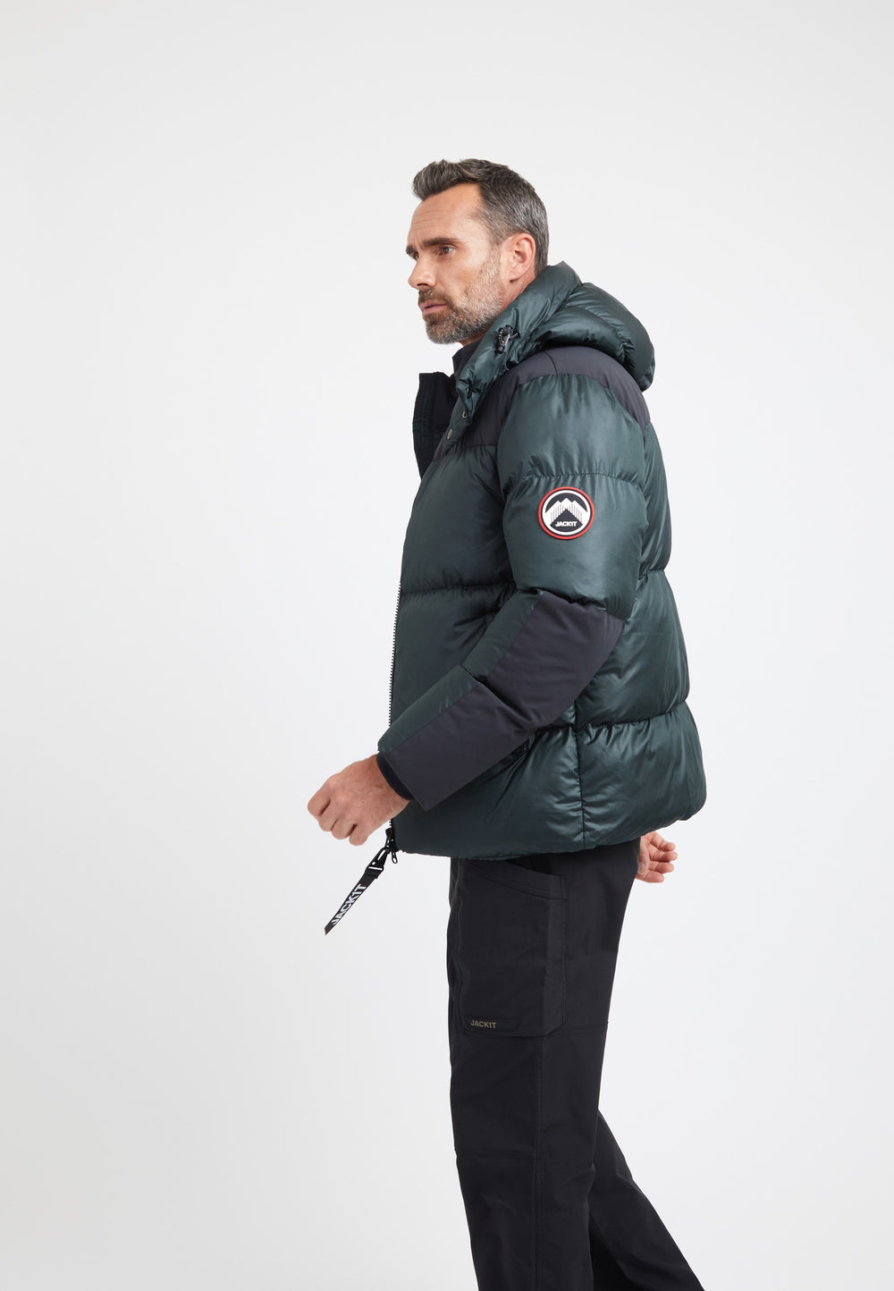 Expedition Parka Olive on model back view by JACK1T