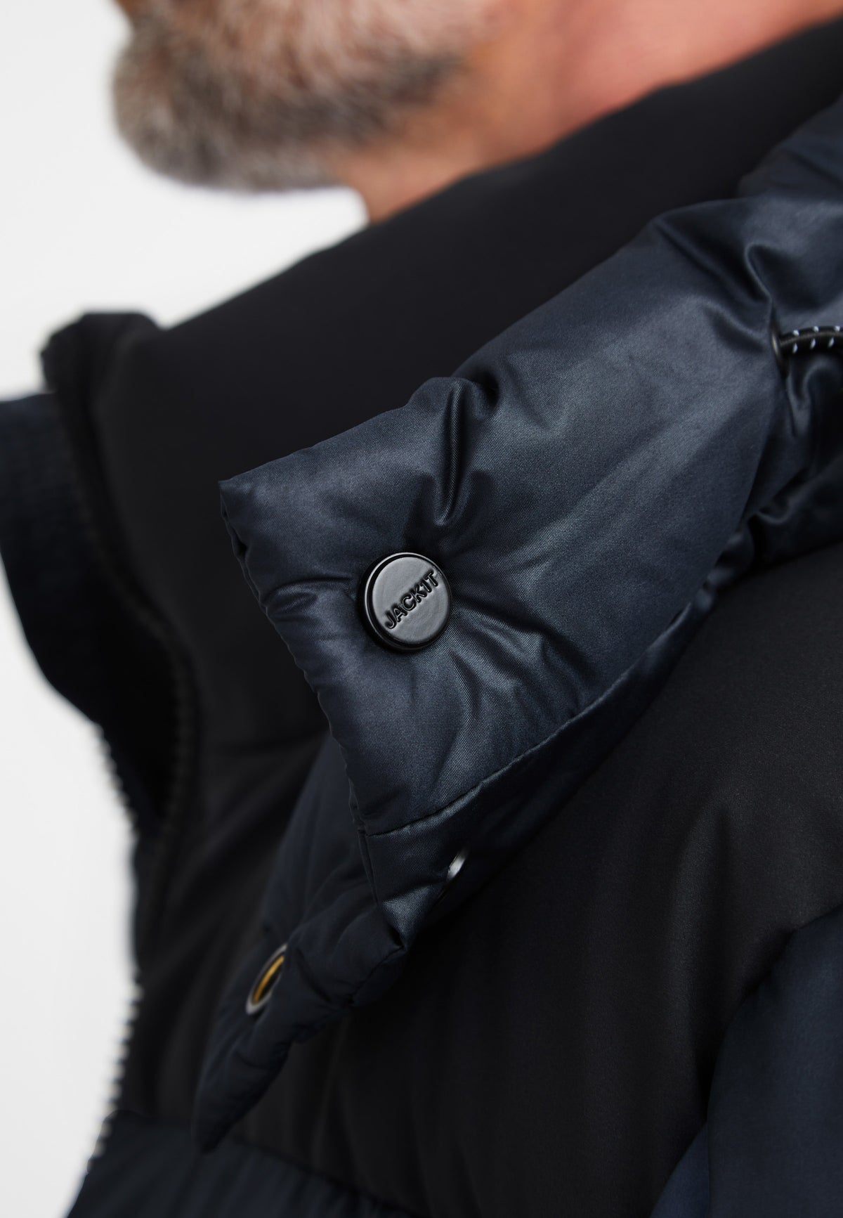 Expedition Parka Navy detail shot by JACK1T