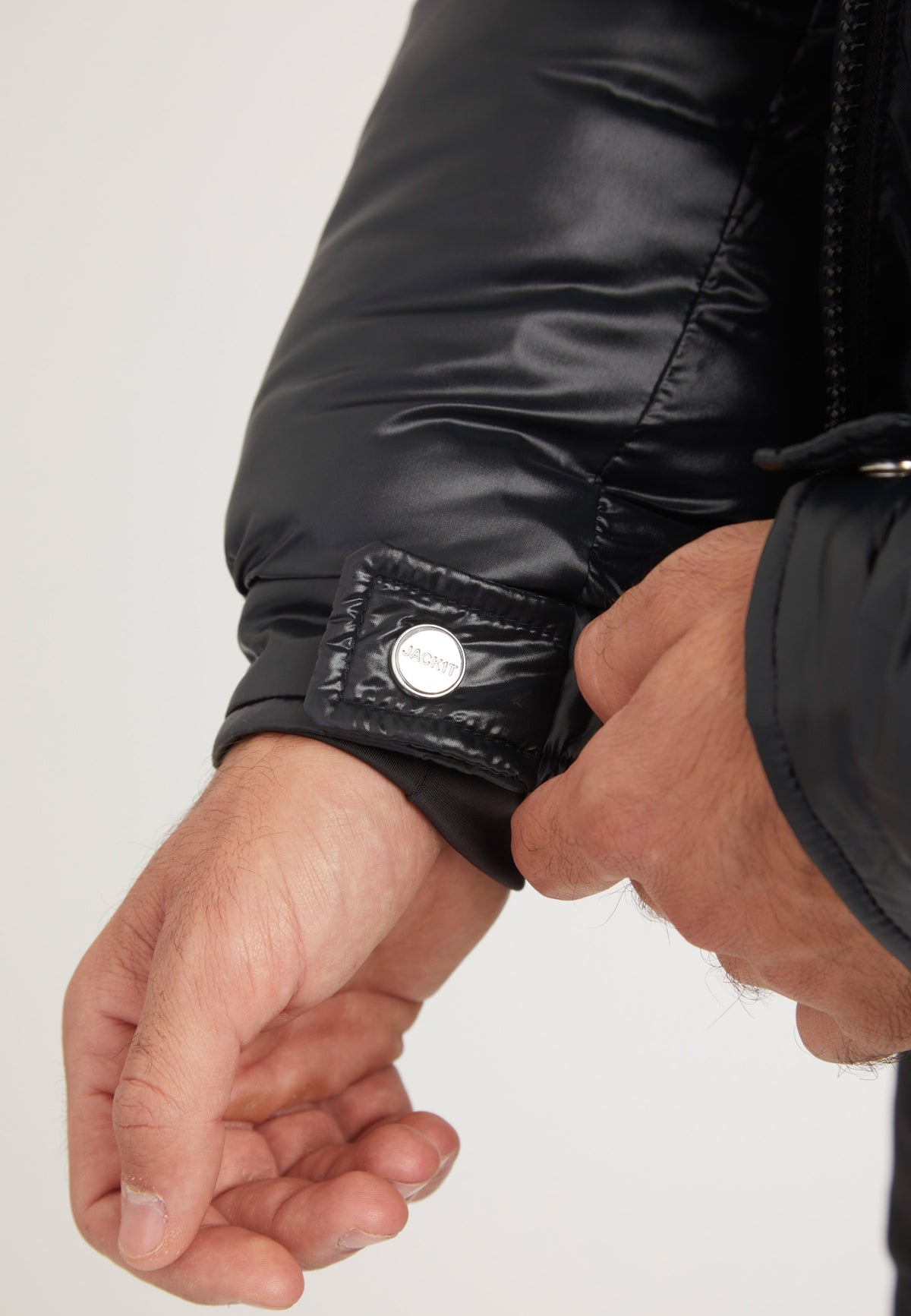 EZ Slick Racer Jacket Black/Stone detail shot by JACK1T