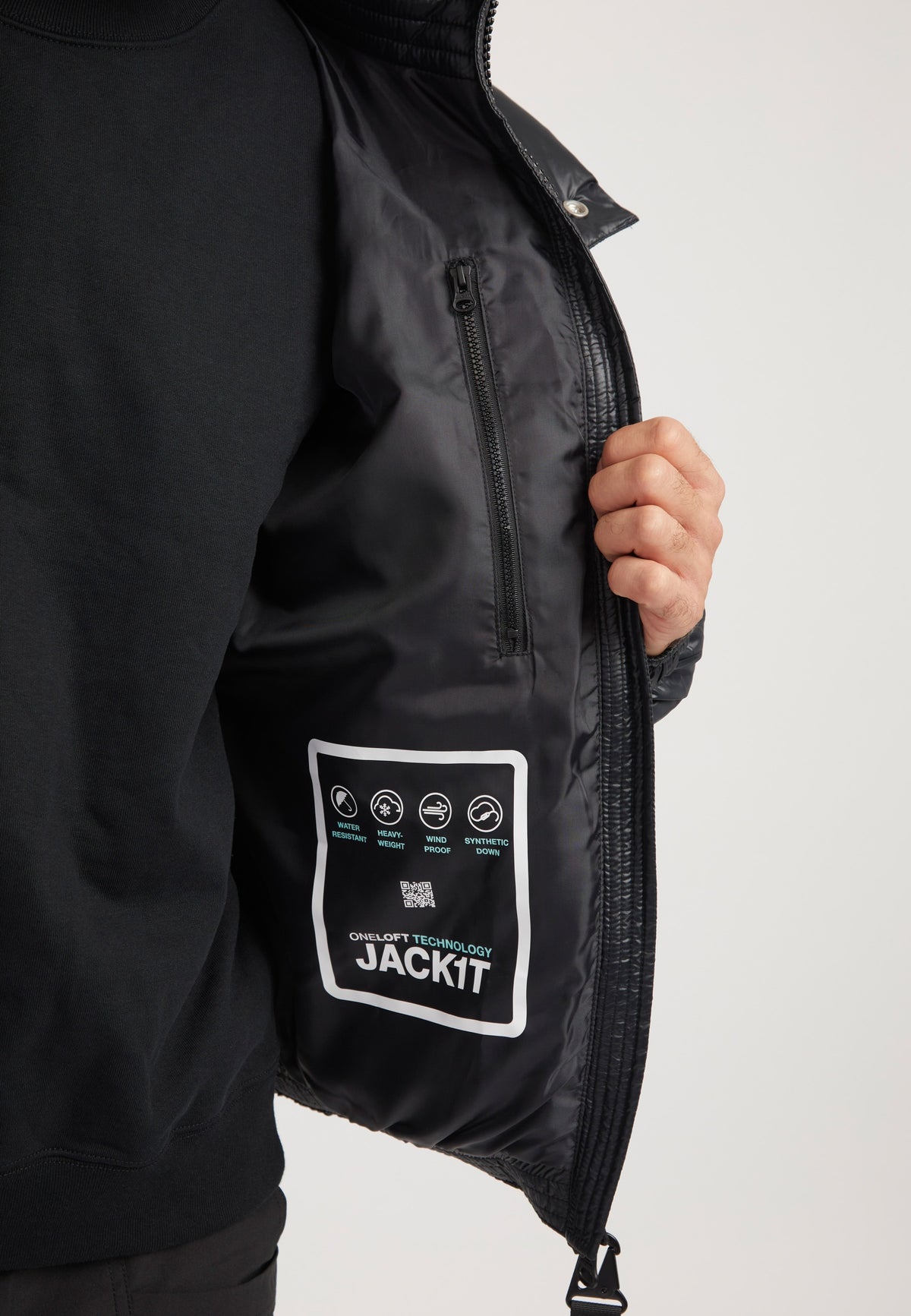 EZ Slick Racer Jacket Black/Stone detail shot by JACK1T