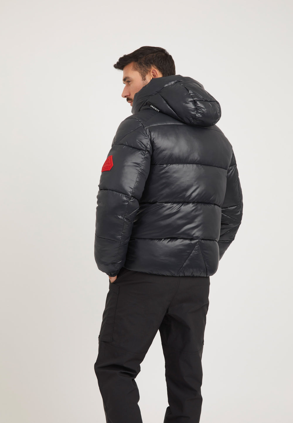 EZ Slick Racer Jacket Black/Stone on model full length by JACK1T