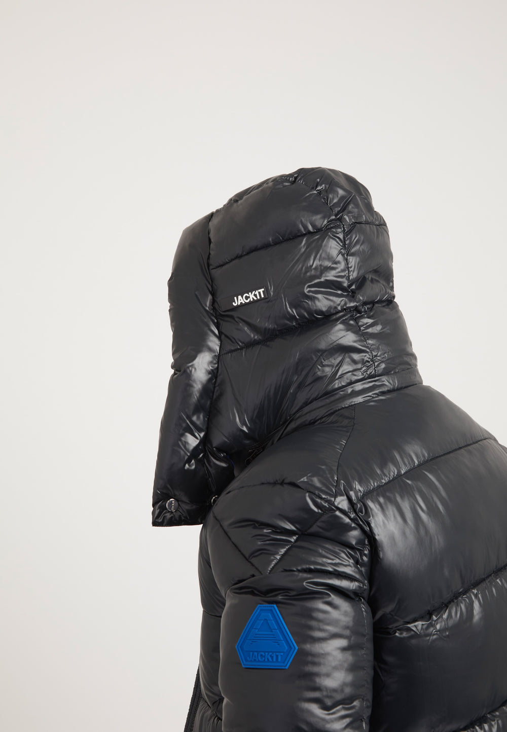 EZ Slick Racer Jacket Black/Glacial Blue detail shot by JACK1T