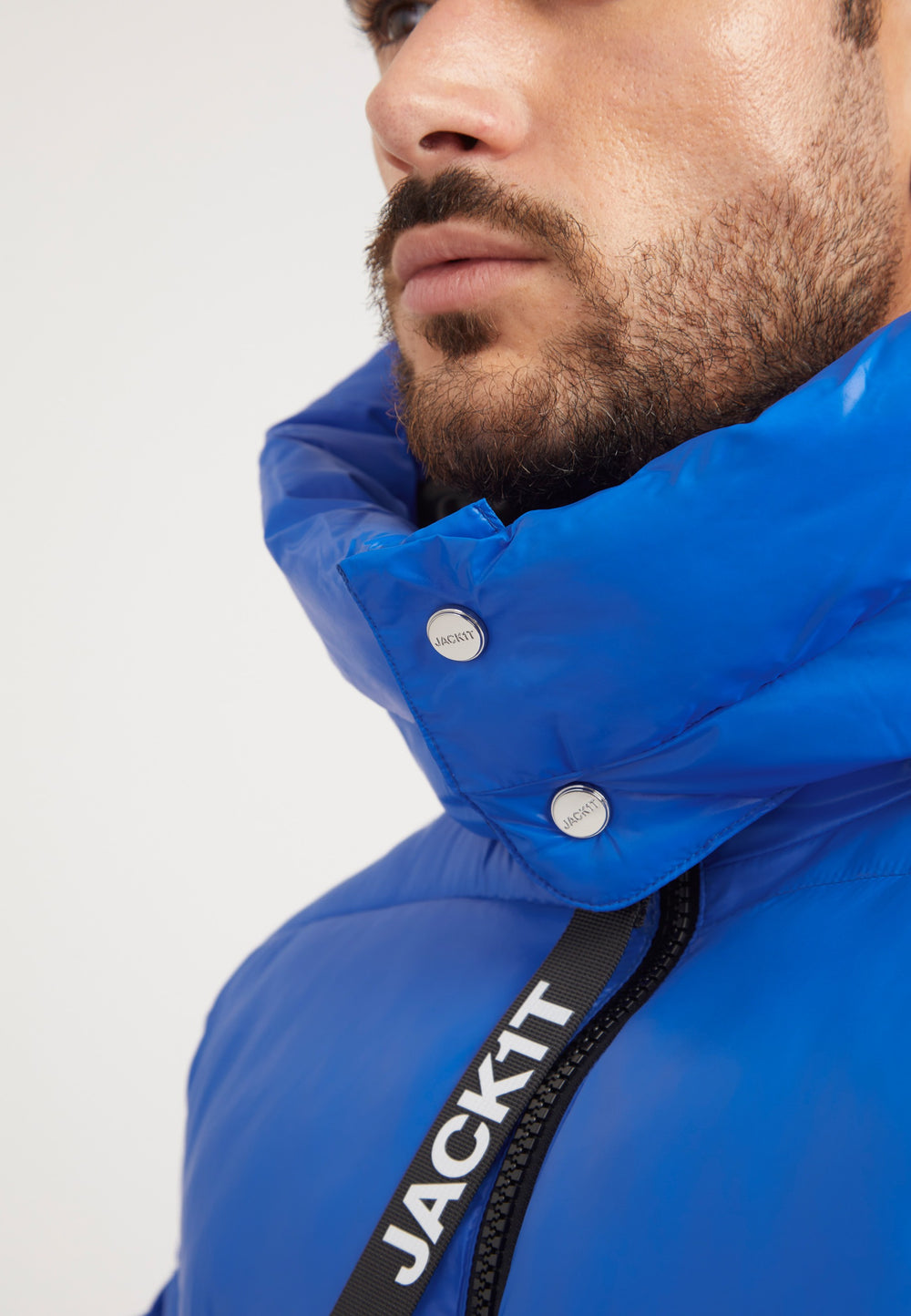 EZ Slick Racer Jacket Glacial Blue detail shot by JACK1T