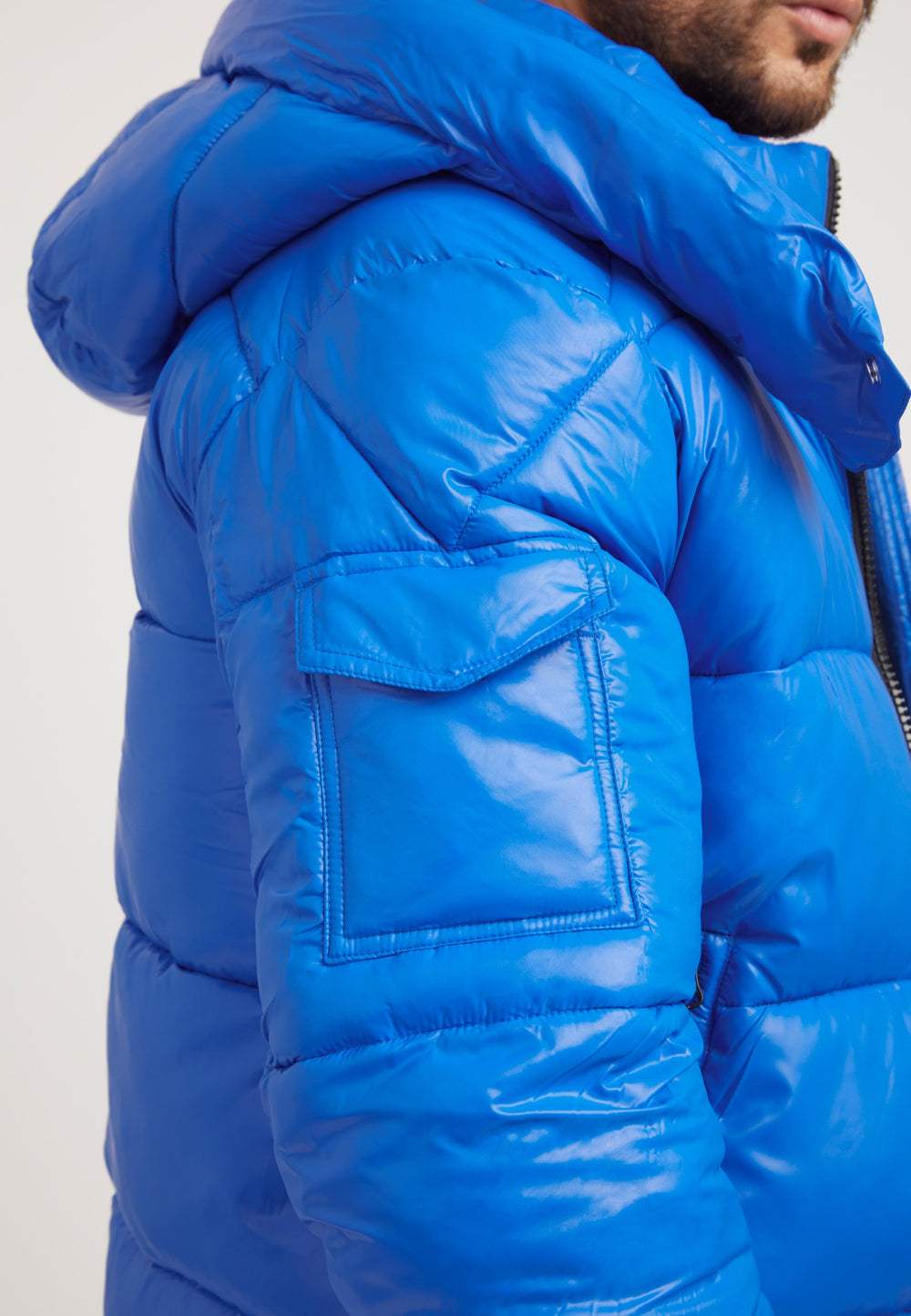 EZ Slick Racer Jacket Glacial Blue detail shot by JACK1T