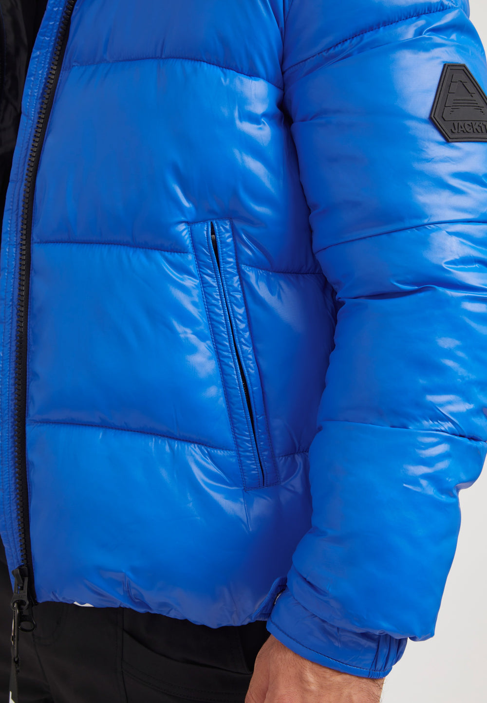 EZ Slick Racer Jacket Glacial Blue detail shot by JACK1T