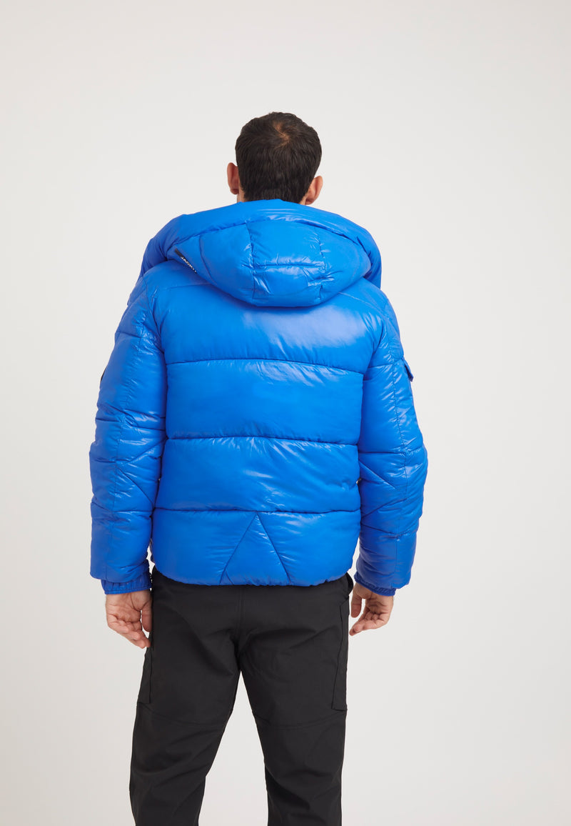 EZ Slick Racer Jacket Glacial Blue on model full length by JACK1T