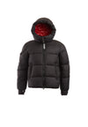 EZ Puffer Racer Jacket Black Cherry Red