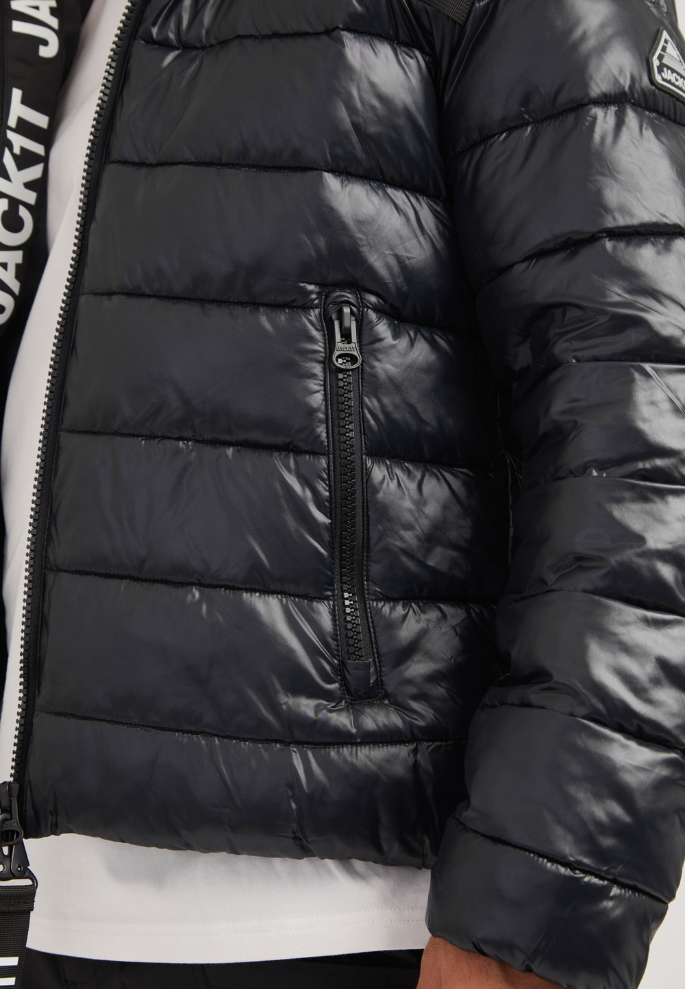 R3D Slick Racer Jacket Black detail shot by JACK1T