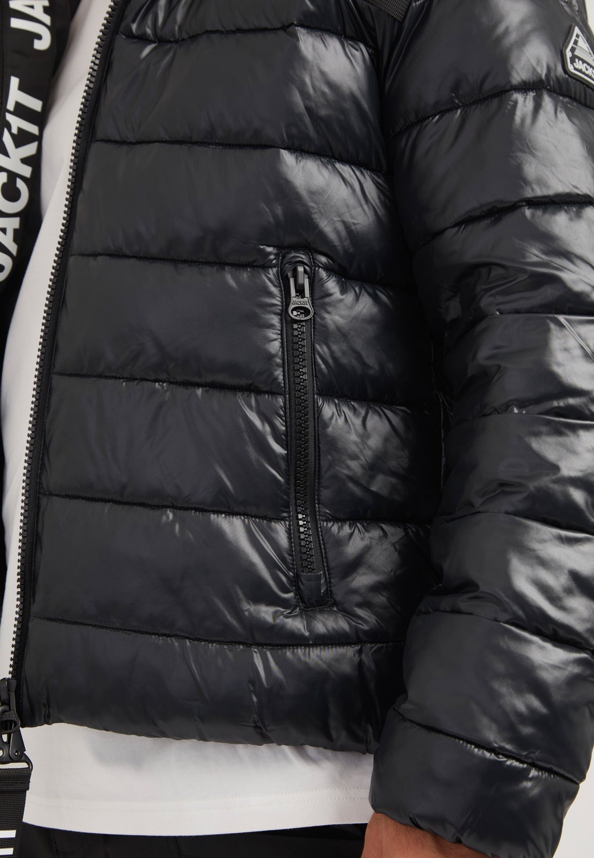 R3D Slick Racer Jacket Black detail shot by JACK1T