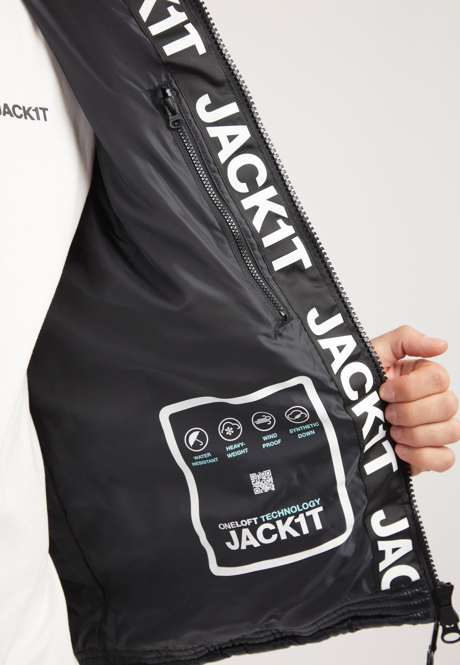 R3D Slick Racer Jacket Black detail shot by JACK1T