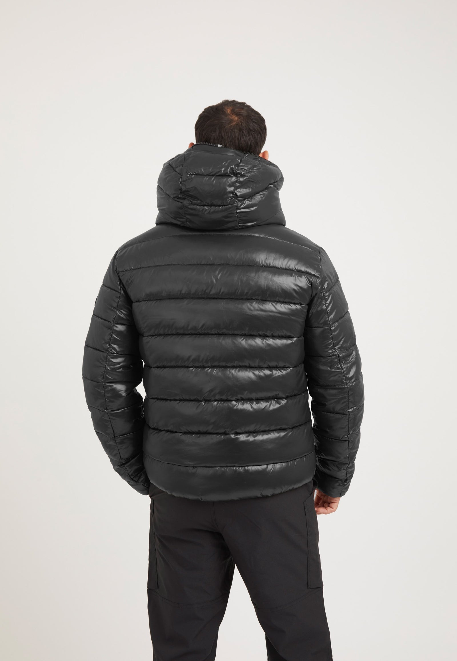 R3D Slick Racer Jacket Black on model full length by JACK1T