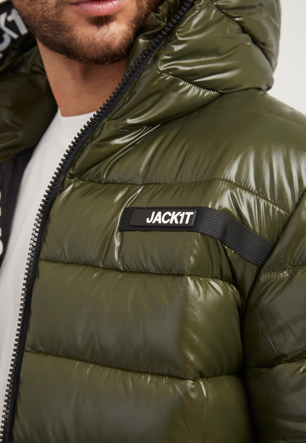 R3D Slick Racer Jacket Olive detail shot by JACK1T
