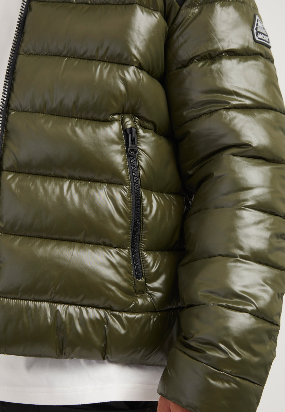 R3D Slick Racer Jacket Olive detail shot by JACK1T