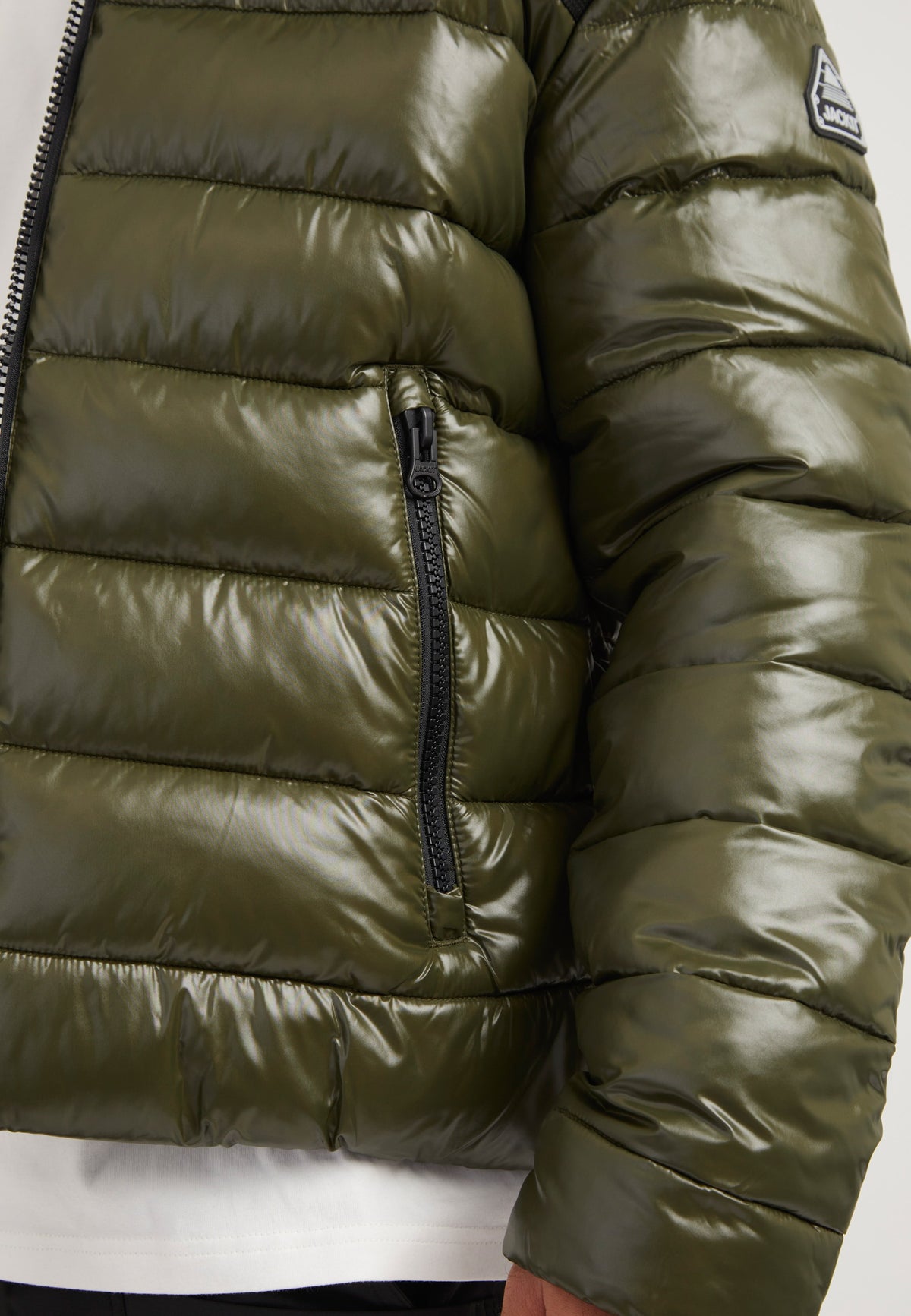 R3D Slick Racer Jacket Olive detail shot by JACK1T