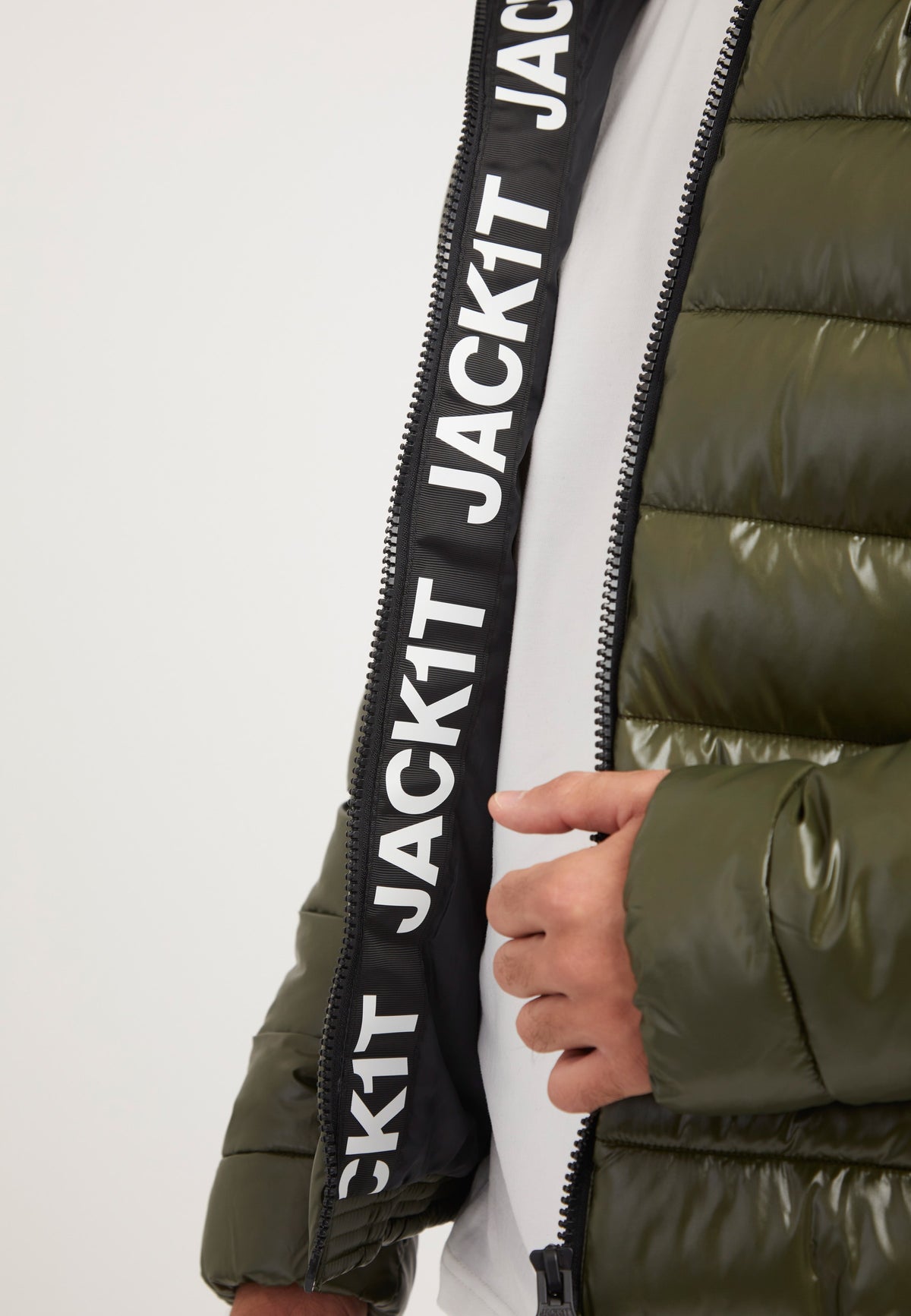 R3D Slick Racer Jacket Olive detail shot by JACK1T