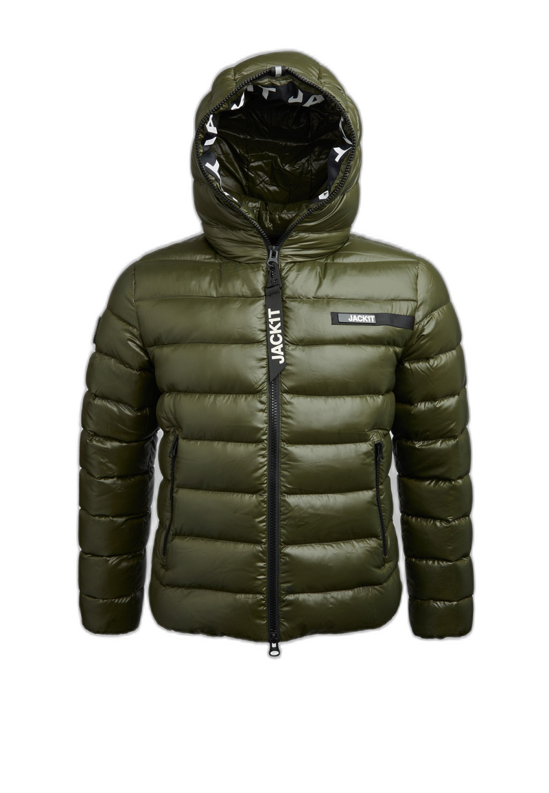R3D Slick Racer Jacket Olive flat lay cutout