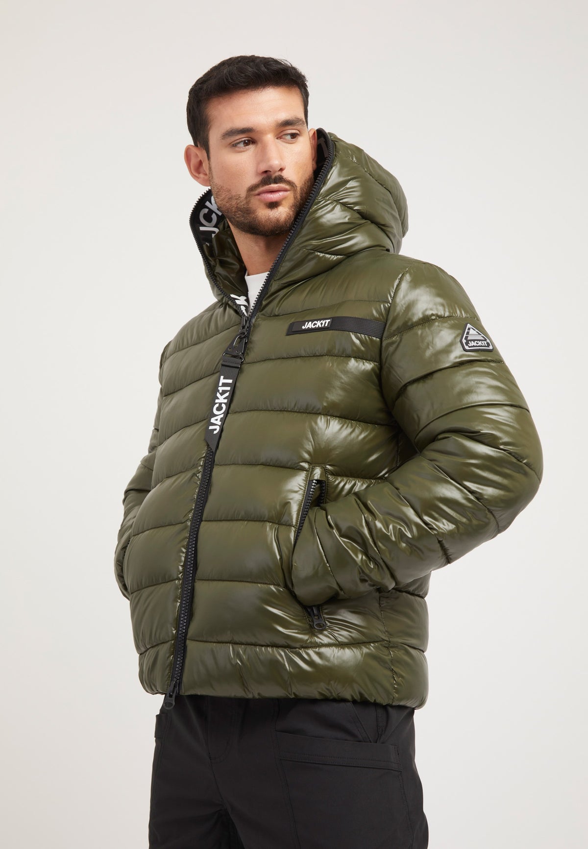 R3D Slick Racer Jacket Olive styled shot by JACK1T