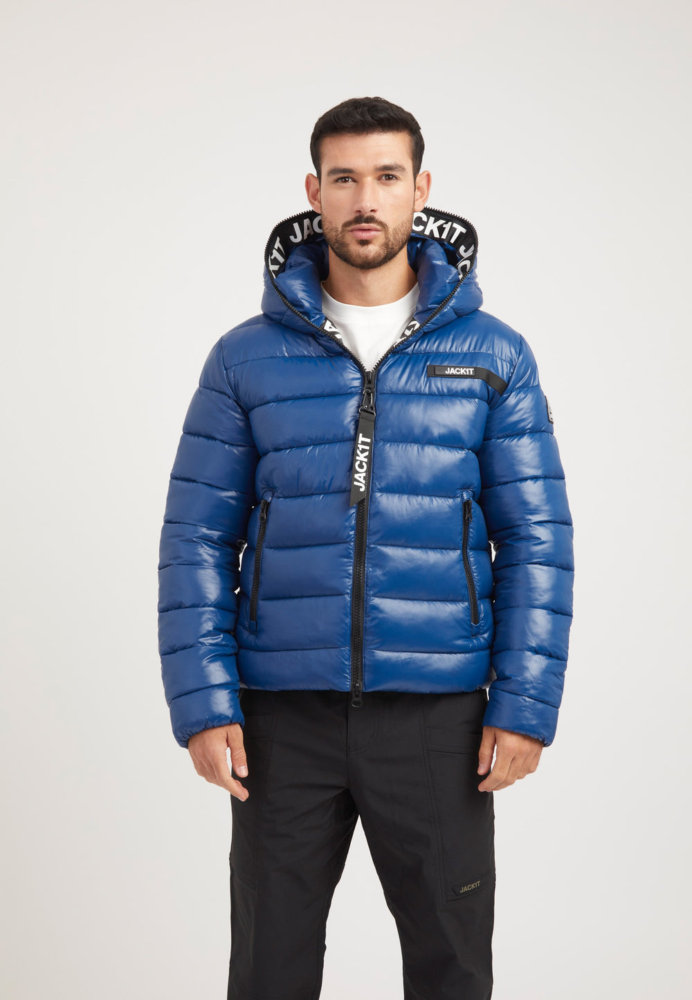R3D Slick Racer Jacket Royal on model front view by JACK1T