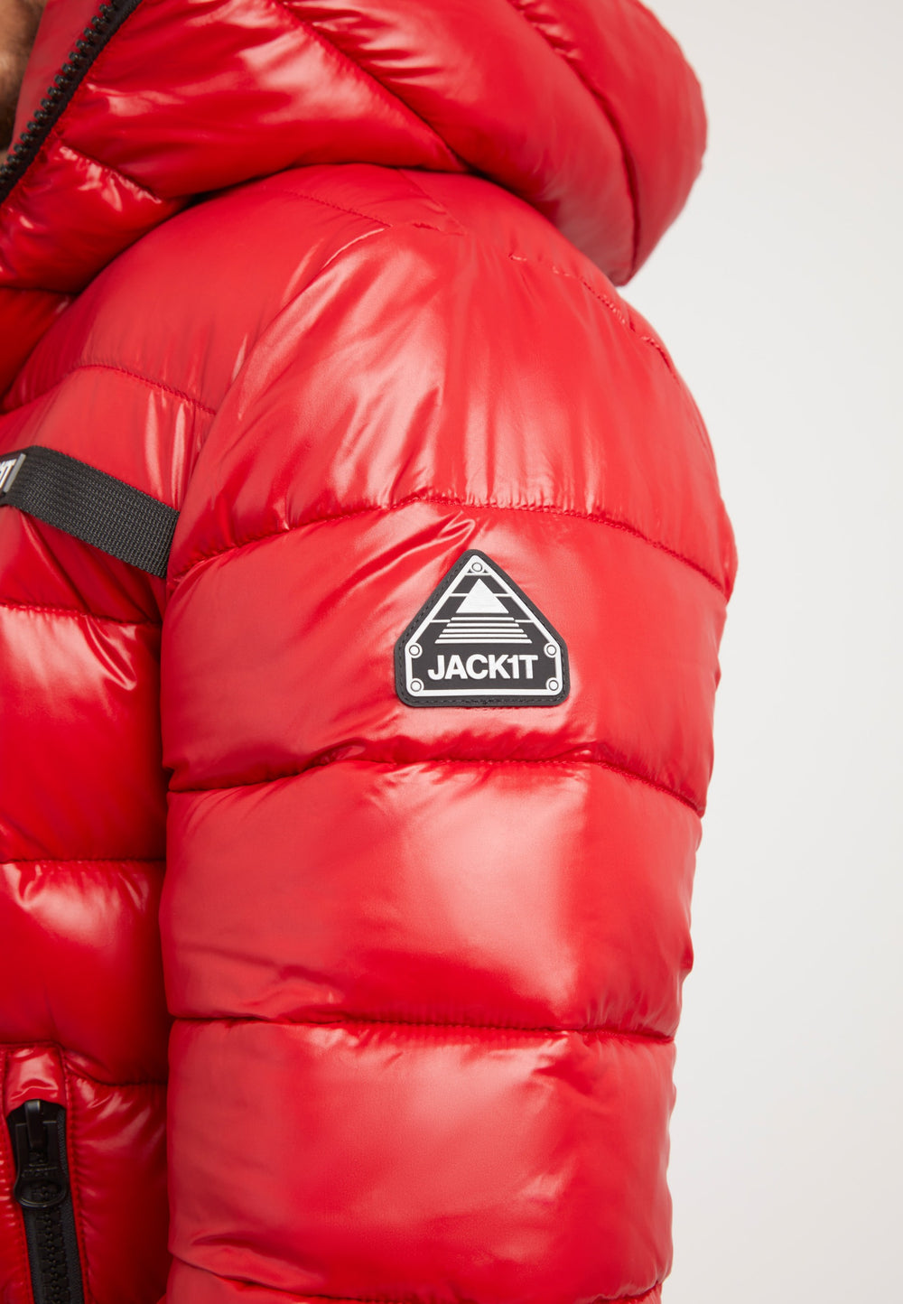 R3D Slick Racer Jacket Cherry Red detail shot by JACK1T