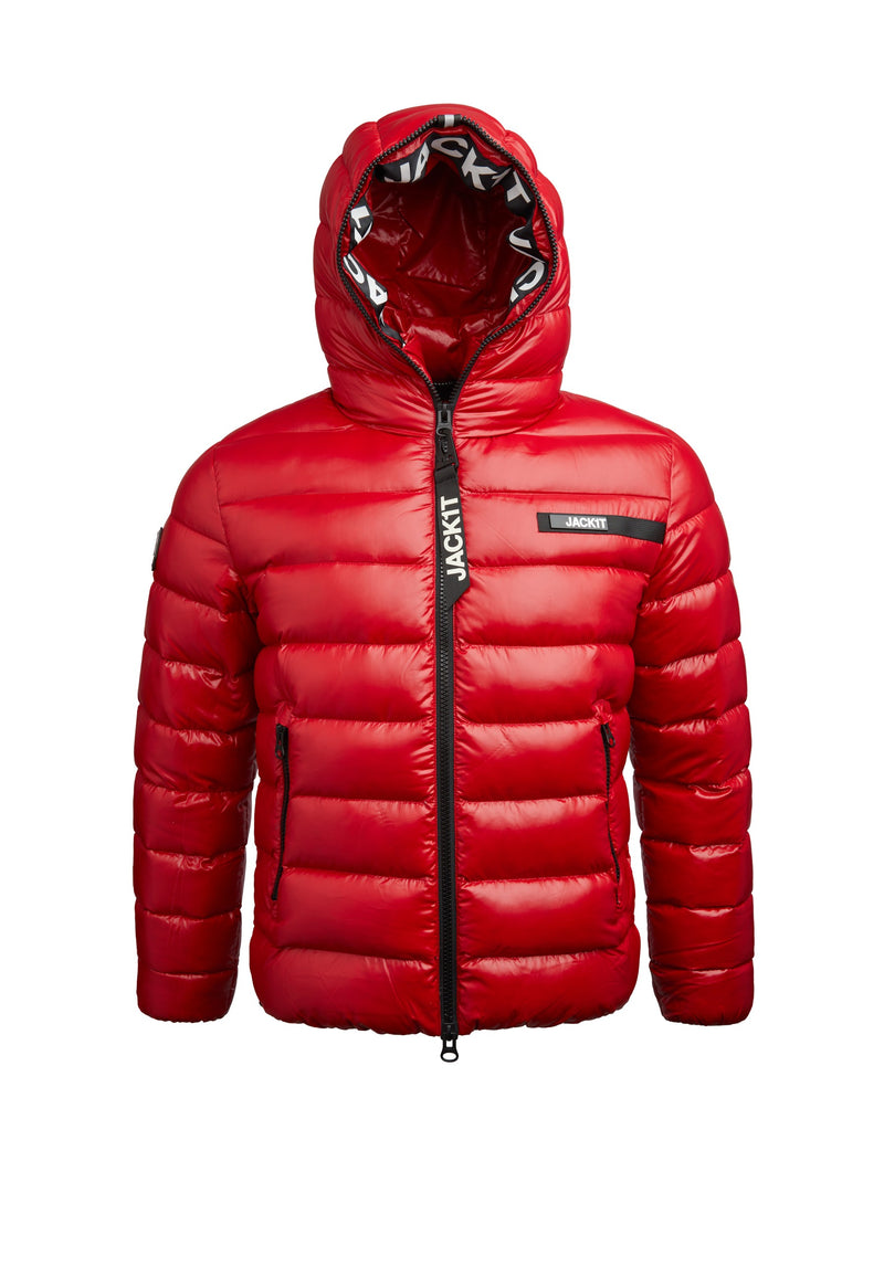 R3D Slick Racer Jacket Cherry Red flat lay swatch