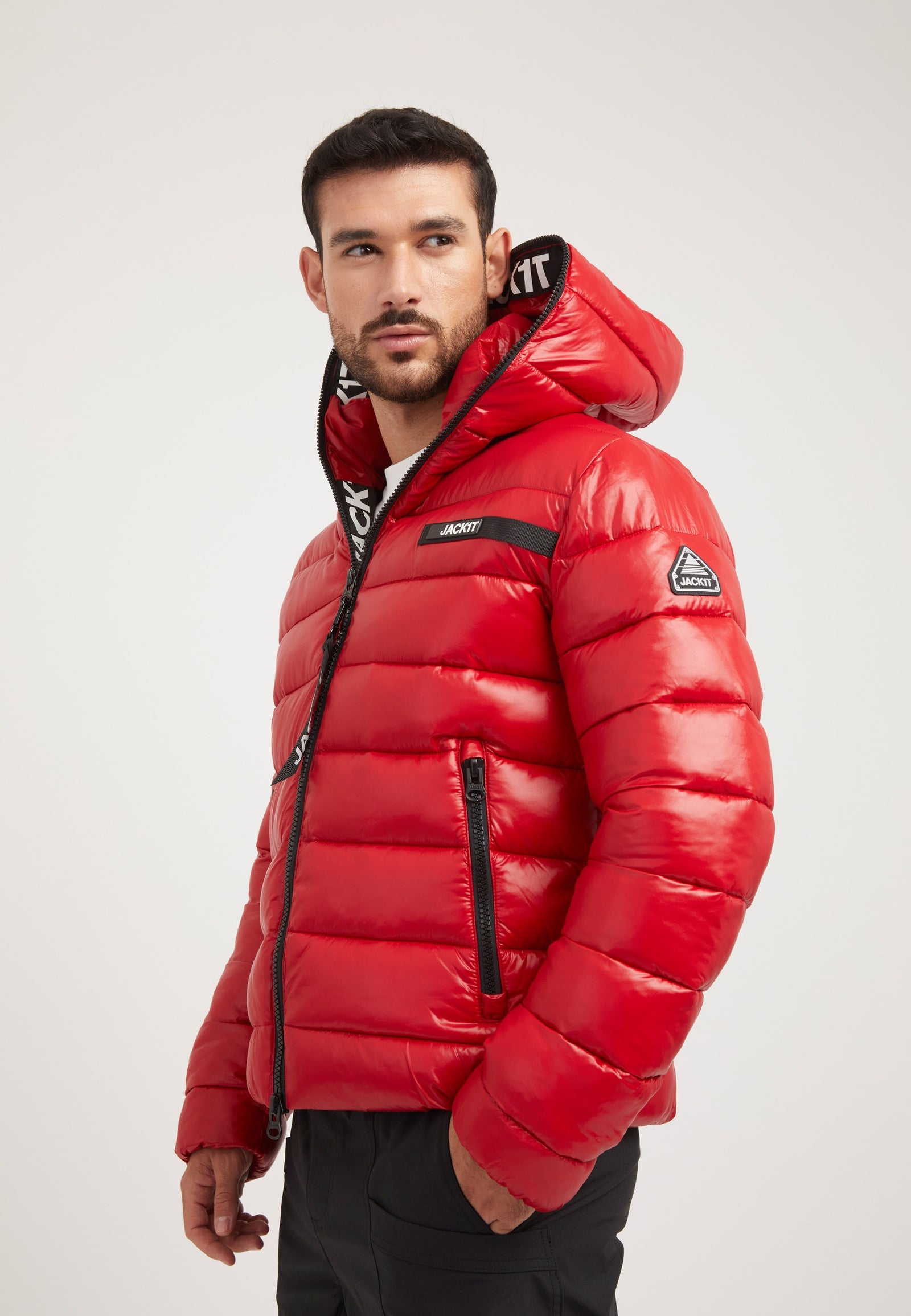 R3D Slick Racer Jacket Cherry Red styled shot by JACK1T