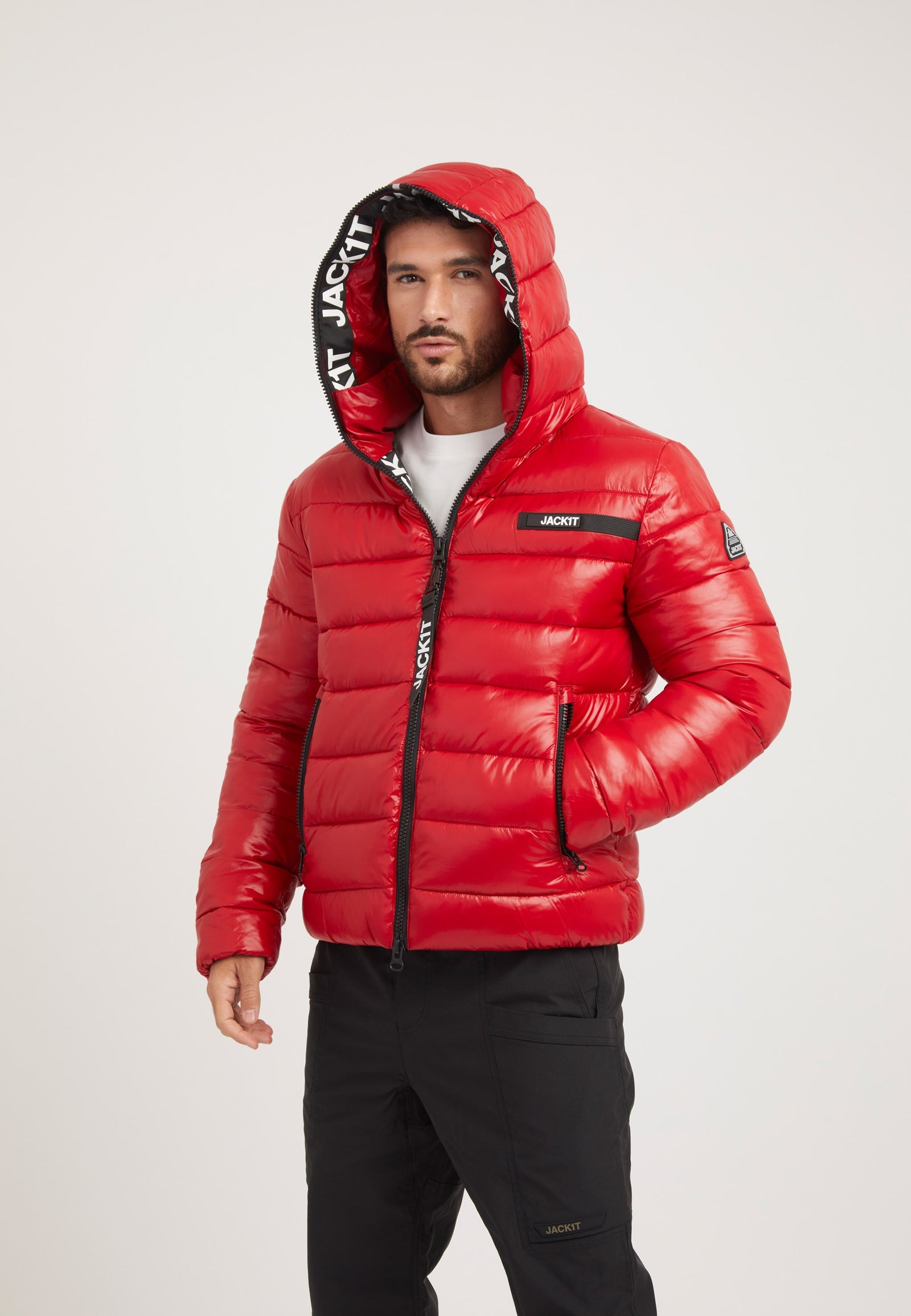 R3D Slick Racer Jacket Cherry Red styled shot by JACK1T