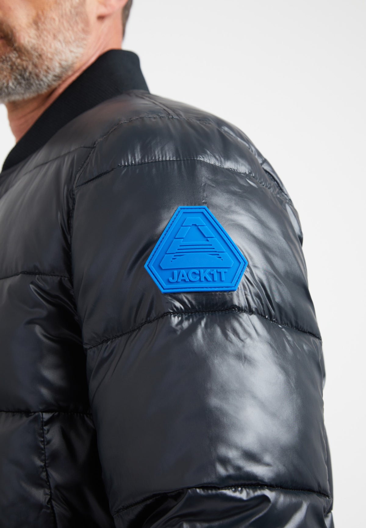 Vortex Bomber Jacket Black detail shot by JACK1T